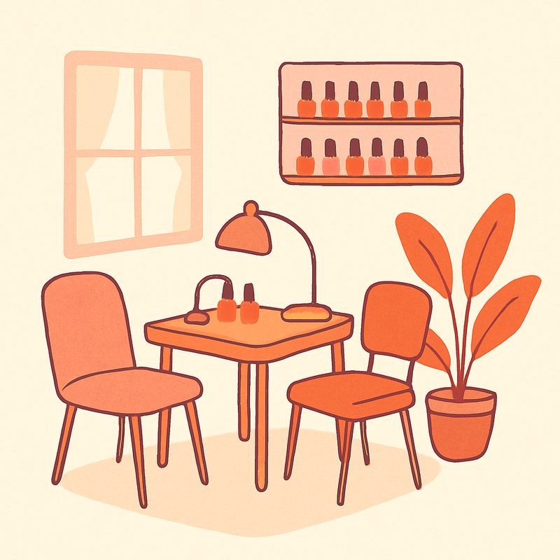 自宅ネイルサロンのイラスト